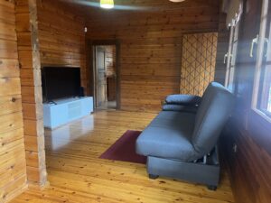 Salón de madera en Villa Tanqueta Gran Canaria