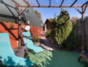 Zona chill-out junto a la piscina Villa Tanqueta